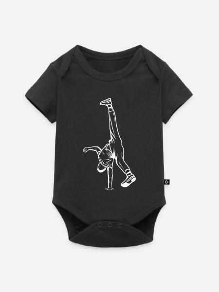 B Boy Zeichnung - Baby Premium Kurzarmbody - Schwarz