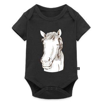 Cheval - Body à manches courtes Premium Bébé - noir - Devant