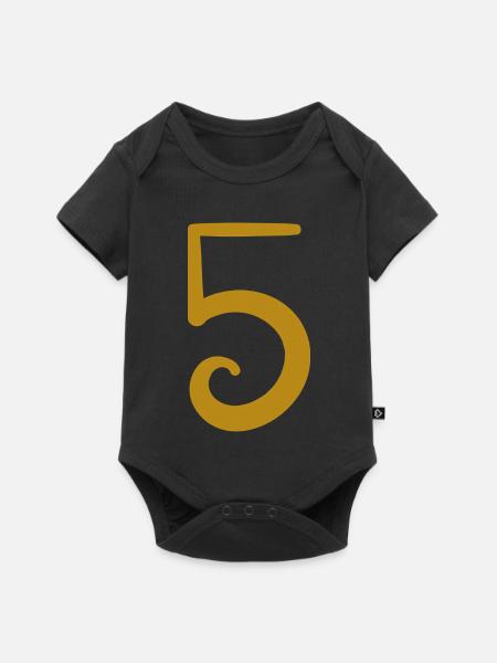 5 - Baby Premium Kurzarmbody - Schwarz