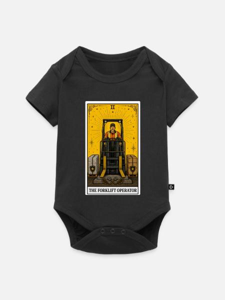 Staplerfahrer | Logistik Tarot - Baby Premium Kurzarmbody - Schwarz