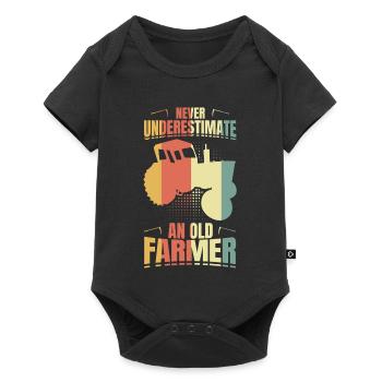Grand-père fermier - Body à manches courtes Premium Bébé - noir - Devant
