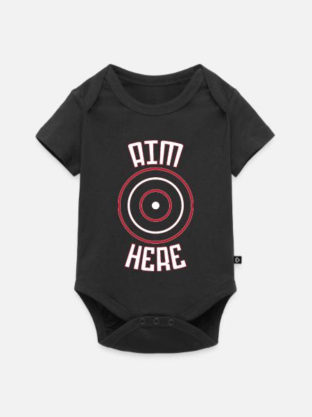 Dart Dartboard Dartpfeil - Baby Premium Kurzarmbody - Schwarz