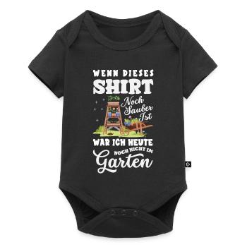 Noch Sauber Nicht Im Garten - Baby Premium Kurzarmbody - Schwarz - Vorne