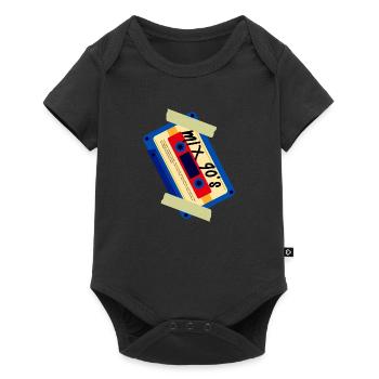 Mix 90s Casette - Baby Premium short-sleeve bodysuit - black - Front