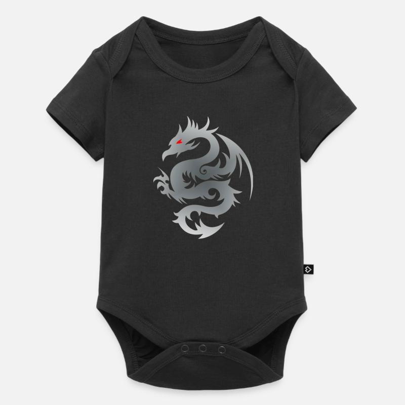 Dragon gris - Body à manches courtes Premium Bébé - noir