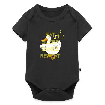 Duck Dance Saying Eat Sleep Dance Repeat - Body à manches courtes Premium Bébé - noir - Devant