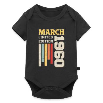 March 1960 - Birthday Gift March 1960 Anniv - Baby Premium short-sleeve bodysuit - black - Front