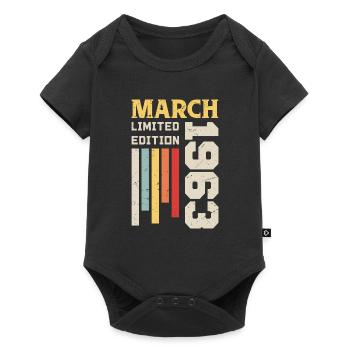 Mars 1963 - Cadeau anniversaire Mars 1963 Anniv - Body à manches courtes Premium Bébé - noir - Devant