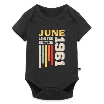 Juin 1961 - Cadeau anniversaire Juin 1961 Juin - Body à manches courtes Premium Bébé - noir - Devant