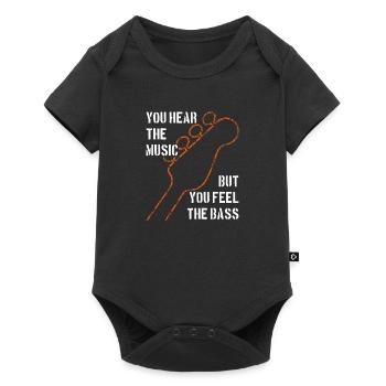 Vous entendez la musique et sentez la basse - Body à manches courtes Premium Bébé - noir - Devant