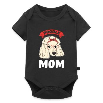 Pudel Pudel Mama Pudel Geschenk - Baby Premium Kurzarmbody - Schwarz - Vorne
