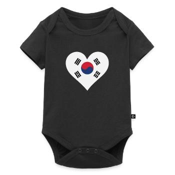 Je aime la Corée du Sud - Body à manches courtes Premium Bébé - noir - Devant