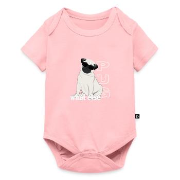 Carlin Je pense cool, conception de carlin pour les amoureux des chiens - Body à manches courtes Premium Bébé - rose - Devant