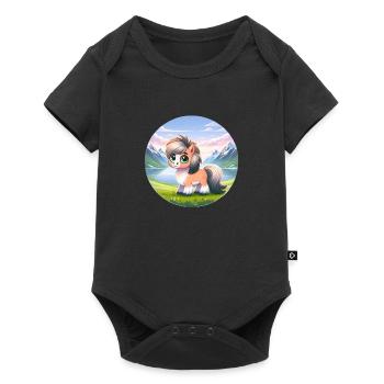 Fjordpferd - Baby Premium Kurzarmbody - Schwarz - Vorne