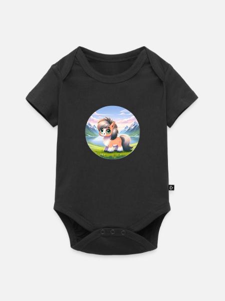 Fjordpferd - Baby Premium Kurzarmbody - Schwarz