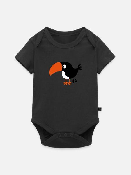 Tukan - Baby Premium Kurzarmbody - Schwarz
