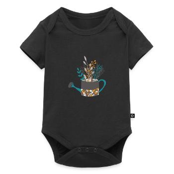 Gardening Watering Can Gardening Garden Flowers - Baby Premium short-sleeve bodysuit - black - Front