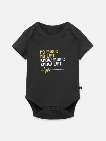 no music no life - Baby Premium Kurzarmbody - Schwarz