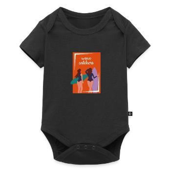 Chemise de surfeur - Body à manches courtes Premium Bébé - noir - Devant