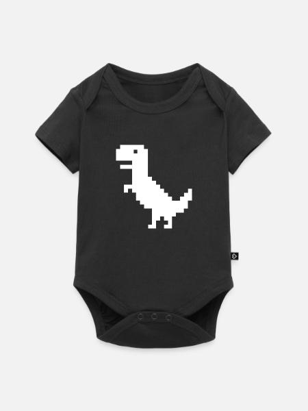 Internet Dinosaurier - Baby Premium Kurzarmbody - Schwarz