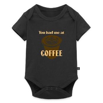 Tu m’as eu au café. Amateur de café - Body à manches courtes Premium Bébé - noir - Devant