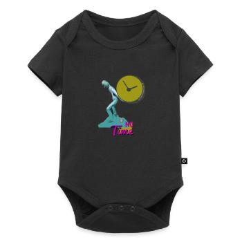 Keine Zeit No Time - Baby Premium Kurzarmbody - Schwarz - Vorne
