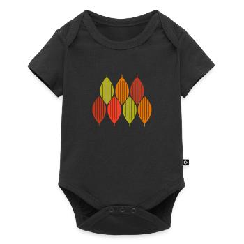 Fall Leaf - Baby Premium short-sleeve bodysuit - black - Front