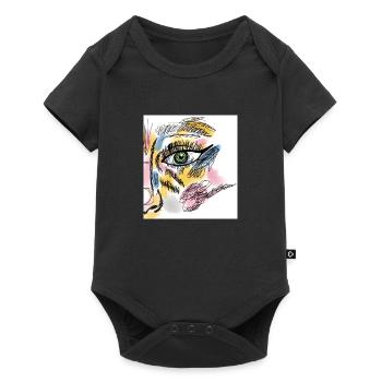 Coloured eye - Baby Premium Kurzarmbody - Schwarz - Vorne