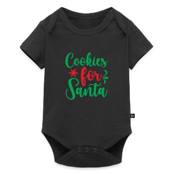Cookies for santa - Christmas humor - Baby Premium short-sleeve bodysuit - black - Front