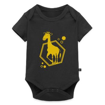 Girafe - Afrique - Nature sauvage - Conservation de la nature - Body à manches courtes Premium Bébé - noir - Devant