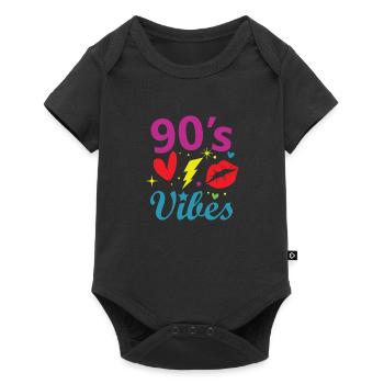 Proverbes des années 1990 Idée cadeau des années 90 - Body à manches courtes Premium Bébé - noir - Devant
