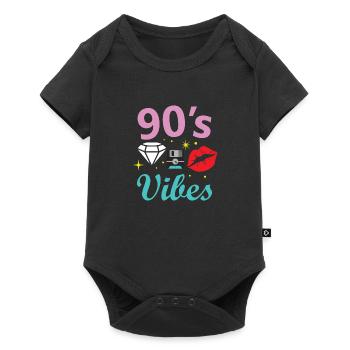 Proverbes des années 1990 Idée cadeau des années 90 - Body à manches courtes Premium Bébé - noir - Devant