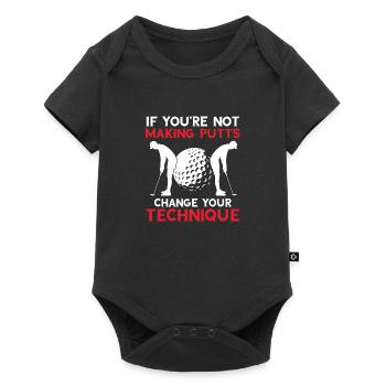 Si vous ne faites pas de putts, changez votre technique - Body à manches courtes Premium Bébé - noir - Devant