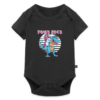 Punkrock Musik Punker Punkrock Irokesenschnitt - Baby Premium Kurzarmbody - Schwarz - Vorne