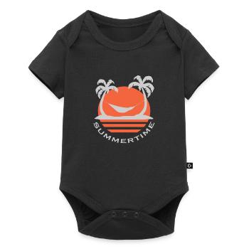 Sommer - Baby Premium Kurzarmbody - Schwarz - Vorne