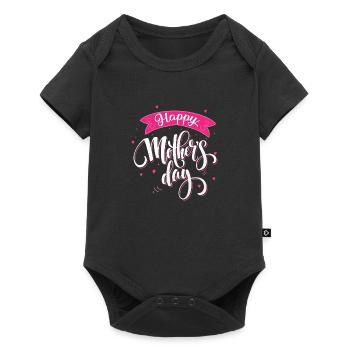Happy Mother's Day dark BG - Baby Premium short-sleeve bodysuit - black - Front