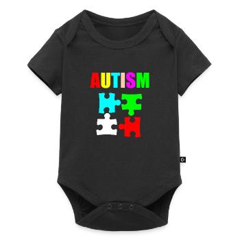 Autismus hell - Baby Premium Kurzarmbody - Schwarz - Vorne