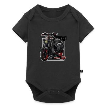 Schwalbe (black / LowLife) // Illustration - Baby Premium short-sleeve bodysuit - black - Front