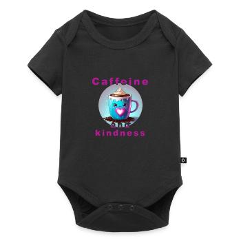 Loving coffee mug with message "Caffeine and kin - Baby Premium short-sleeve bodysuit - black - Front