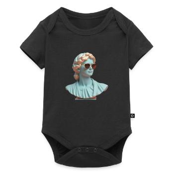 Statue Roman with sunglasses modern style art - Baby Premium short-sleeve bodysuit - black - Front