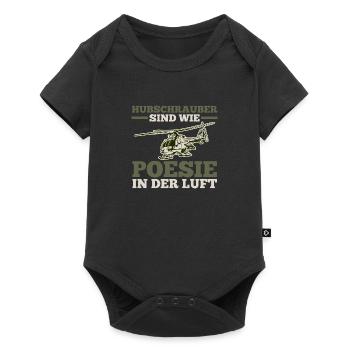 Pilot Helicopter Helicopter - Baby Premium short-sleeve bodysuit - black - Front