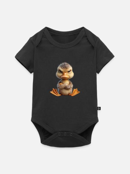 Küken grimmig 3 - Baby Premium Kurzarmbody - Schwarz