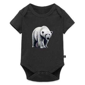 Eisbär - Baby Premium Kurzarmbody - Schwarz - Vorne