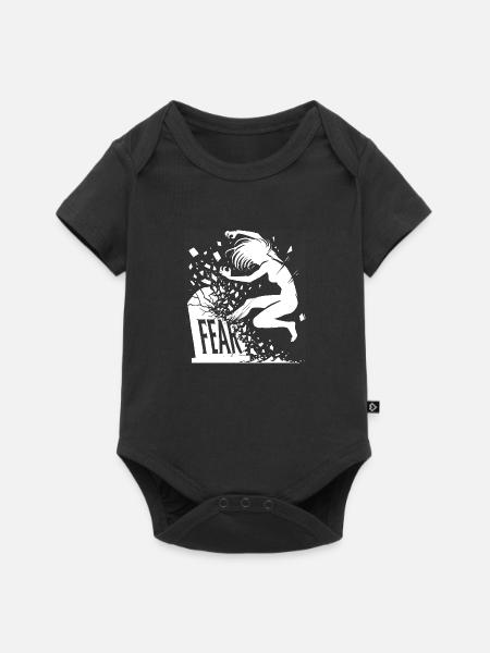 Zerstöre deine Ängste - Baby Premium Kurzarmbody - Schwarz