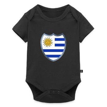 Uruguay (Coat of Arms) - Baby Premium short-sleeve bodysuit - black - Front