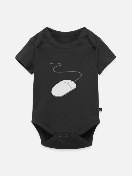 computermaus - Baby Premium Kurzarmbody - Schwarz
