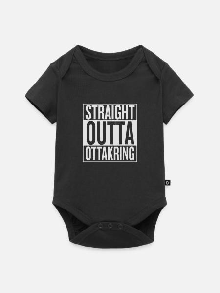 STRAIGHT OUTTA OTTAKRING - Baby Premium Kurzarmbody - Schwarz