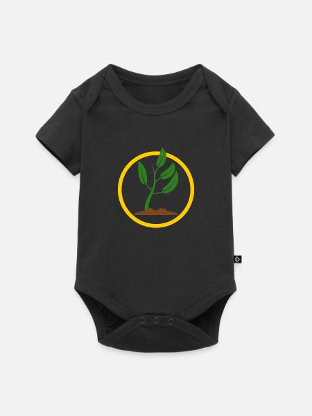 Setzlingemblem - Baby Premium Kurzarmbody - Schwarz