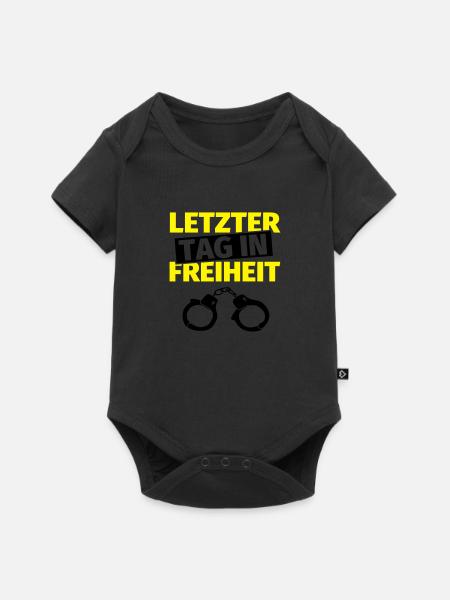 Junggesellenabschied Handschellen - Baby Premium Kurzarmbody - Schwarz