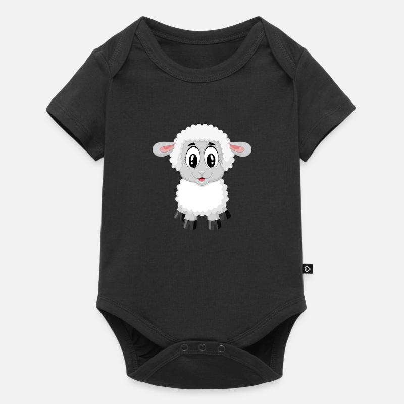 Schaf - Baby Premium Kurzarmbody - Schwarz